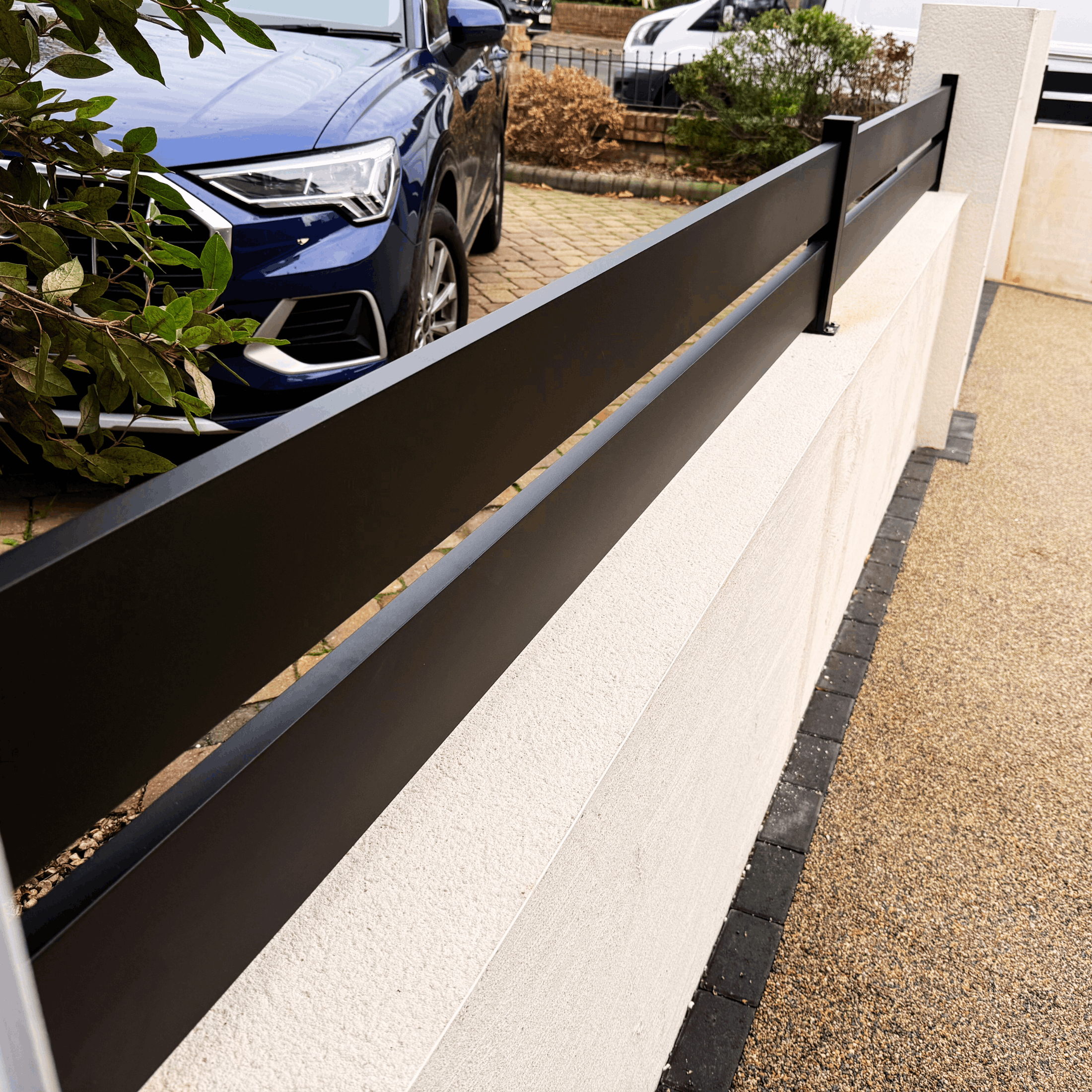 Millie Wide Infill Gapped Aluminium Fencing