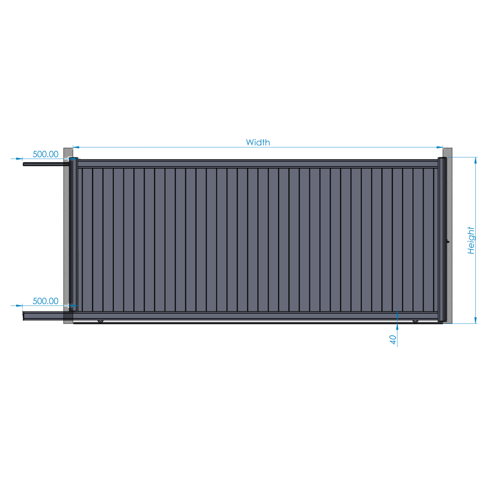 Slab Maicy Sliding Driveway Gates | Aluminium Privacy Electric Gates specification