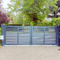 Brooks Narrow Slatted Aluminium Swing Driveway Gates