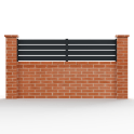 Millie Aluminium Fence Panel Dark Grey 3m (W) x .68m (H)