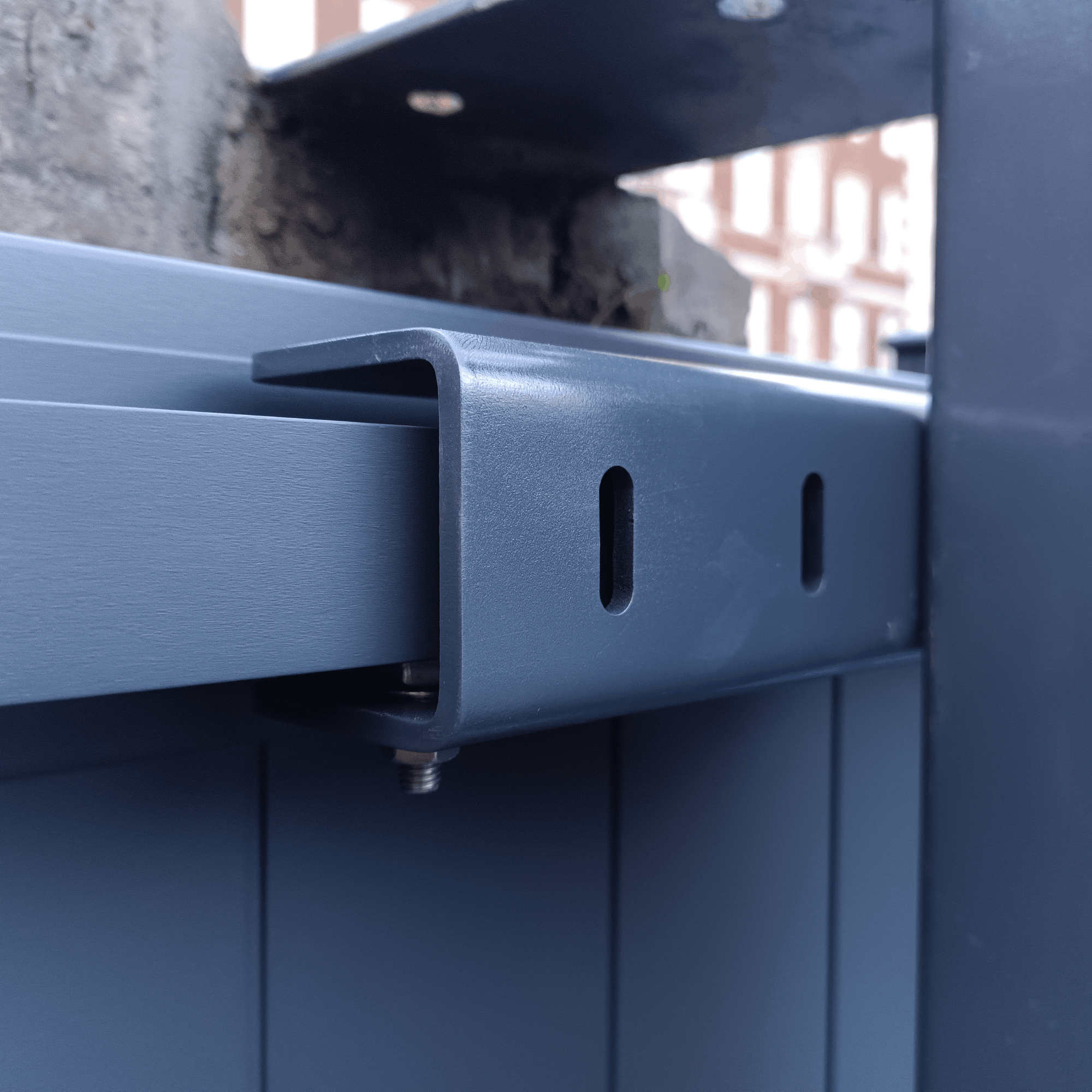 Modern aluminium black double leaf gate